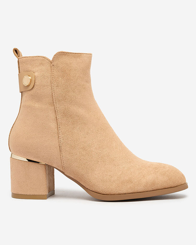 Royalfashion Cizme stiletto joase pentru femei, maro deschis Dogdas