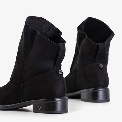 Cizme negre cu toc plat Himalia - Încălțăminte