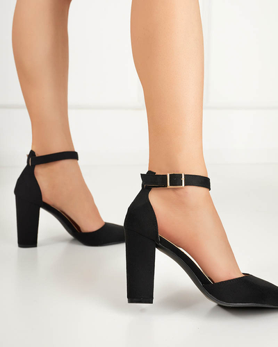 OUTLET Sandale negre dama pe post Kinotia - Incaltaminte