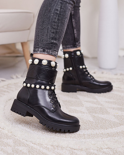 Royalfashion Cizme bagger de damă în negru Fessefy