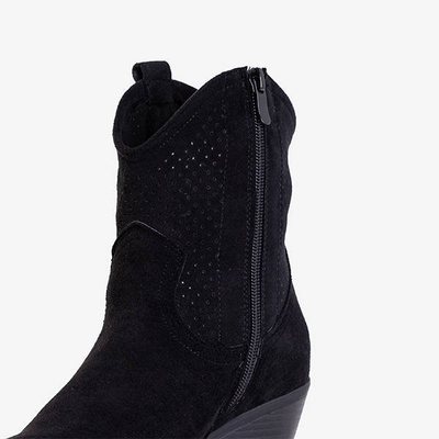 Cizme deschise negre a'la cizme de cowboy Bakkerom - Încălțăminte