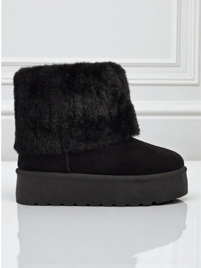 Ghete tip snowboots de damă cu blană artificială Irelle