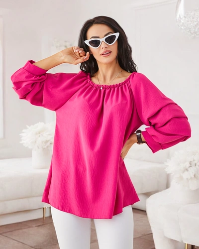 Bluză Royalfashion pentru femei a'la Spaniolă cu Volane