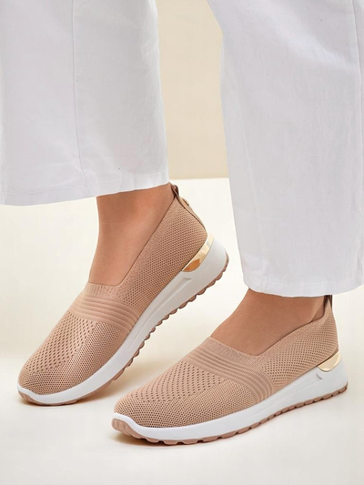 Pantofi slip-on din material pentru femei Royalfashion Perfeti