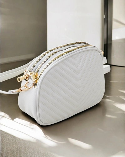 Royalfashion Geantă ovală mică pentru femei, din eco-piele