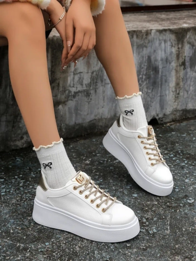 Sneakerii sportive pentru femei Royalfashion cu șireturi decorative Eone