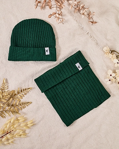 Set de iarnă Royalfashion universal - căciulă cu fular