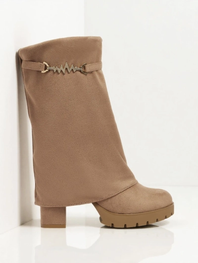 Botki Flora Maro Deschis Elegante de Toamnă