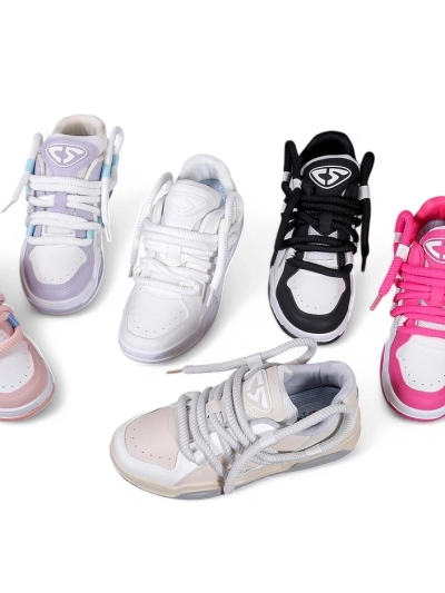 Adidași sport pentru femei Royalfashion cu șireturi decorative Clesiv