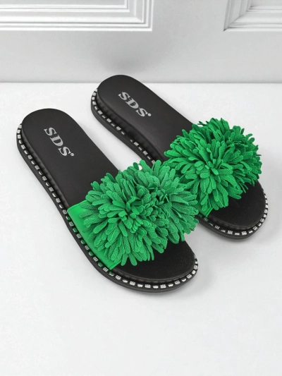 Royalfashion Slippers de mujer con suela plana Flora Blide