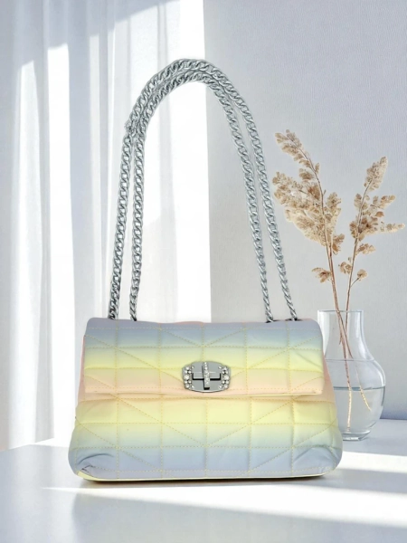 Royalfashion Geantă de mână mică de damă din piele ecologică cu efect ombre Sophie Rose