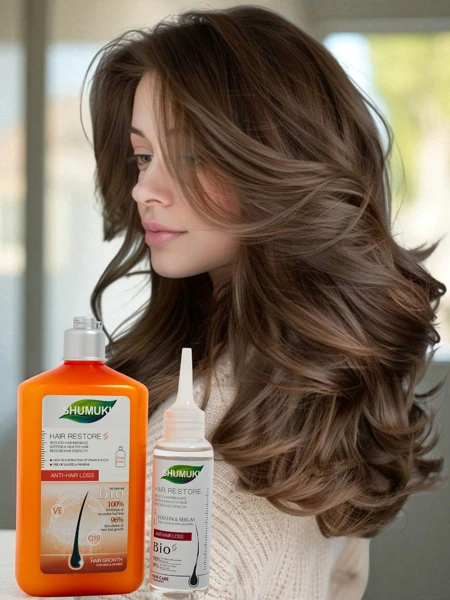 Șampon și ser de păr 2 în 1 Shumukh - anti-rupere a părului