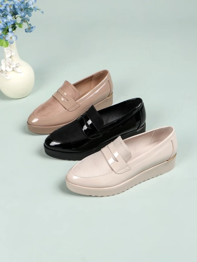 Royalfashion Mocasi din patent pentru femei Afidale