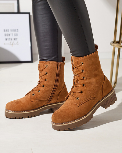 Cizme de trapper pentru femei maro Priviea - Încălțăminte