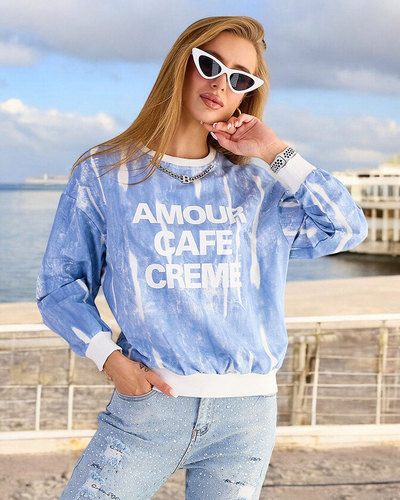 Royalfashion Hanorac cu imprimeu subțire din bumbac pentru femei