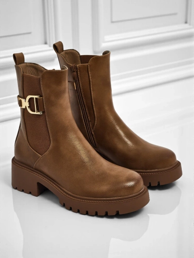 Botine înalte de damă din piele ecologică Ovella