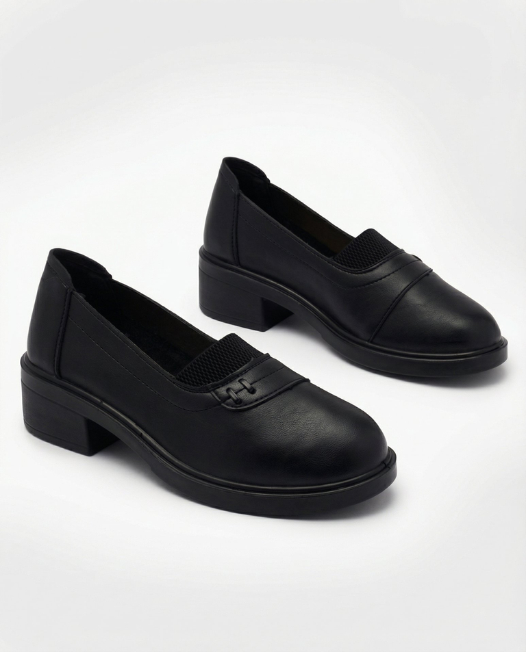 Mocasini negri pentru femei Nasannae - Încălțăminte