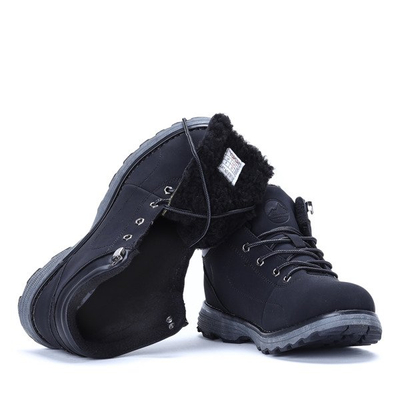 Czarne, damskie trekkingi Radmila - Obuwie