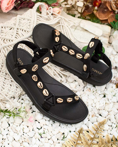 Royalfashion Sandale sport pentru femei cu scoici Ediss