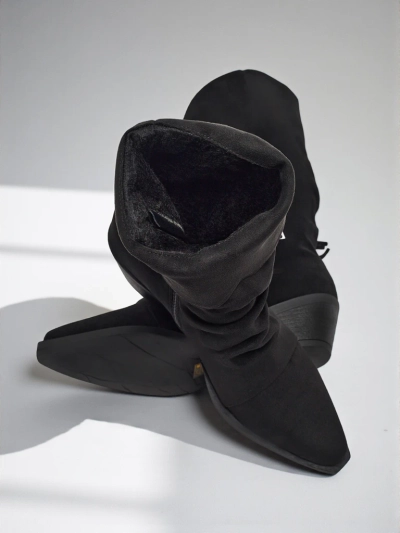 Botine cowboy de damă cu toc și franjuri Selva