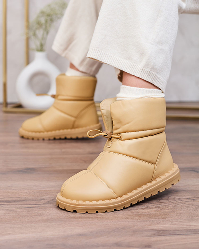 Royalfashion Cizme de zăpadă slip-on pentru femei, maro Nevonsisia