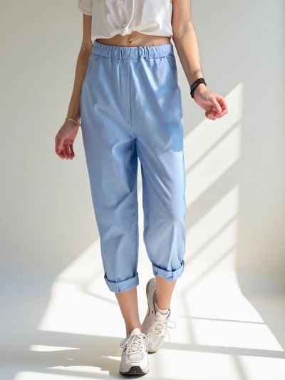 Pantaloni harem pentru femei Royalfashion, din viscoză