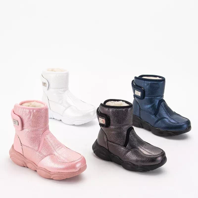 OUTLET Cizme de zăpadă bleumarin pentru copii cu Velcro Keveri - Încălțăminte