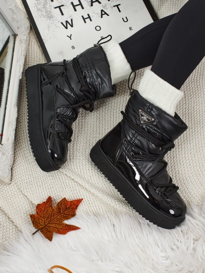 Ghete tip snowboots de damă cu blană Lysmora