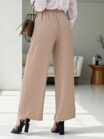Royalfashion Pantaloni largi pentru femei cu curea