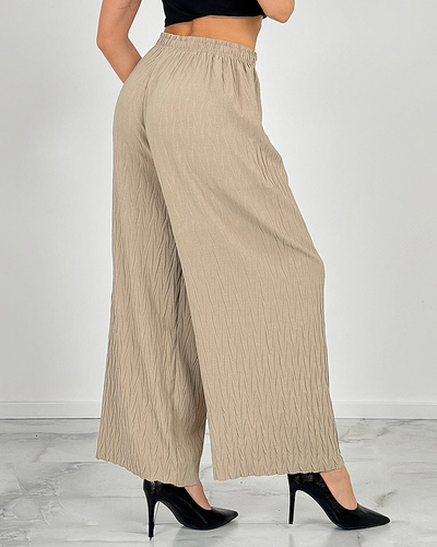 Royalfashion Pantaloni largi plisați de damă