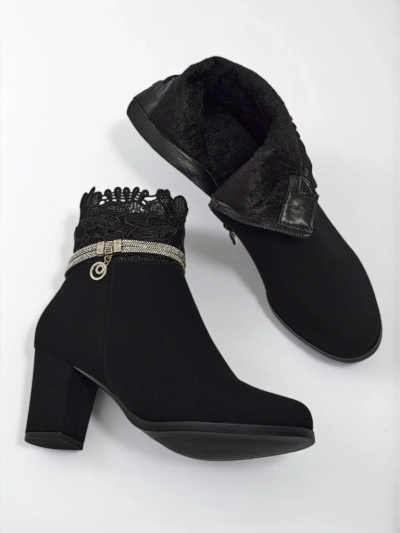 Botine Flora Negre Elegante pentru Orice Ocazie