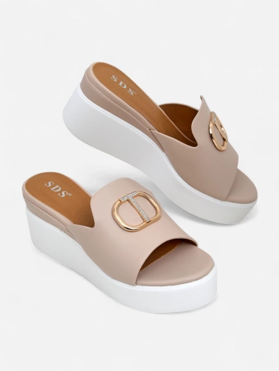 Royalfashion sandale cu toc compensat pentru femei Daffin