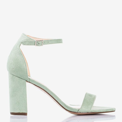 Sandale de dama verzi pe un post Sweet Honey - Încălțăminte