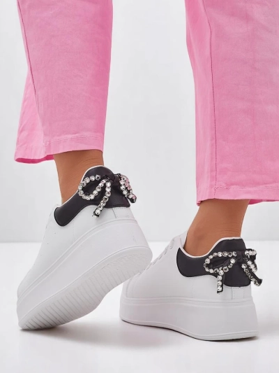 Royalfashion teniși sportivi pentru femei cu platformă, Fundiță