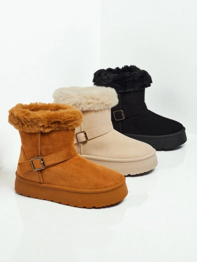 Royalfashion Krótkie buty a'la śniegowce damskie Myrelle