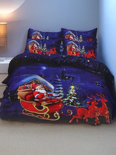 Royalfashion set de lenjerie de Crăciun 160x200 complet 3-PARTE