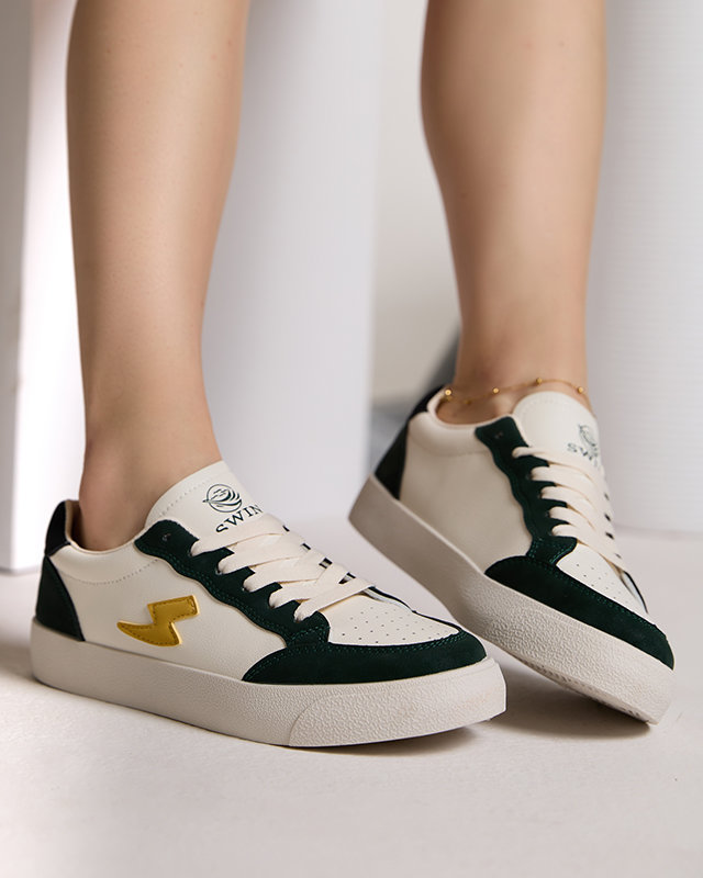 OUTLET Adidași sport de damă de culoare albă și verde Rozzuci- Footwear