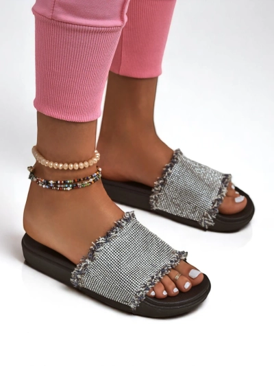 Șlapi plat pentru femei Royalfashion SparkleWalk