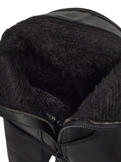 Botine de damă din piele ecologică cu toc gros Sylvarra