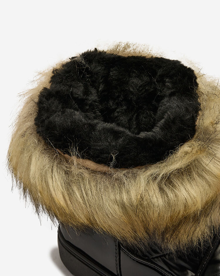 Royalfashion Cizme de zăpadă a'la negre pentru femei Gomllo