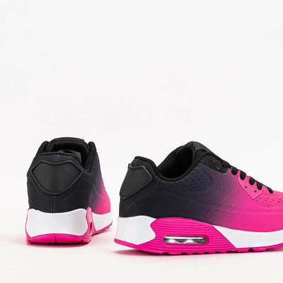 Pantofi sport de damă fucsia și negru pe platforma Tigeris - încălțăminte