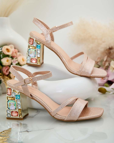Royalfashion Sandale de damă Solepte cu strasuri