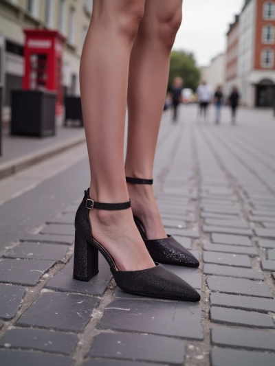 Royalfashion Pantofi cu sclipici pentru femei Noratt