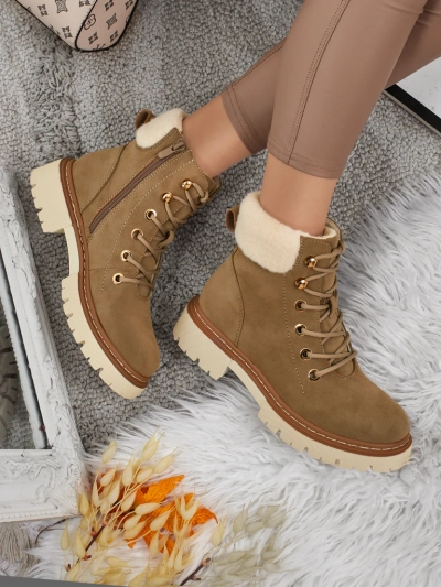 Botine traper de damă cu blană Tessara