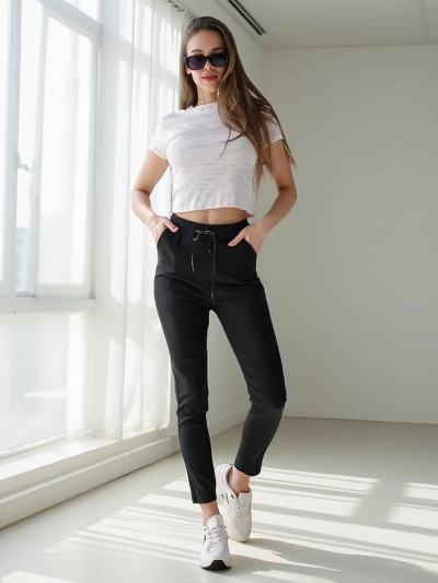 Royalfashion Treggingi din bumbac pentru femei