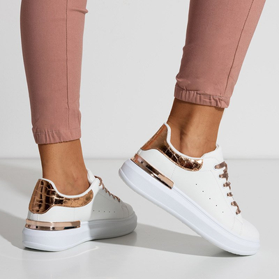 Încălțăminte sport dama Pamelia albă și aurie - Îmbrăcăminte