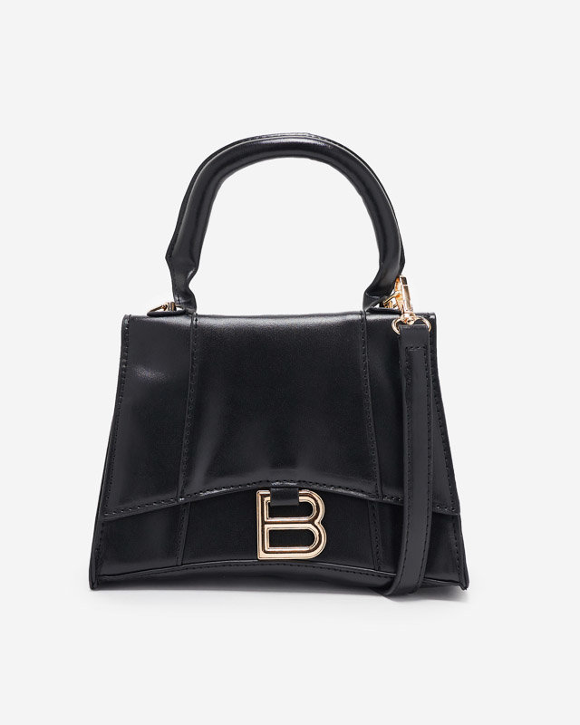 Mini geanta de dama neagra cu litera „B” - Accesorii