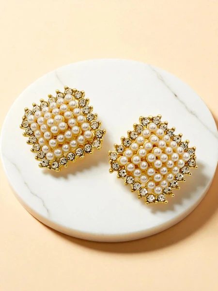 Royalfashion Cercei pentru femei cu clips și zirconiu cubic