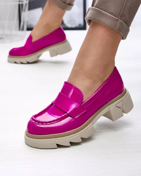 Royalfashion Mocasini fucsia lăcuită pentru femei Gelopa