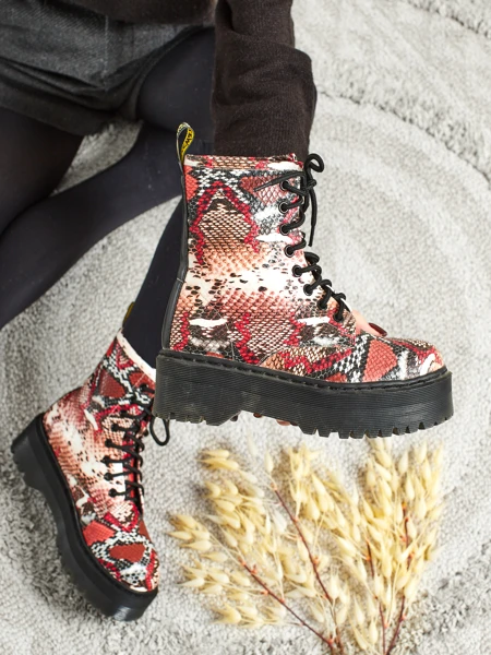 Botine workeri de damă cu imprimeu Isadore